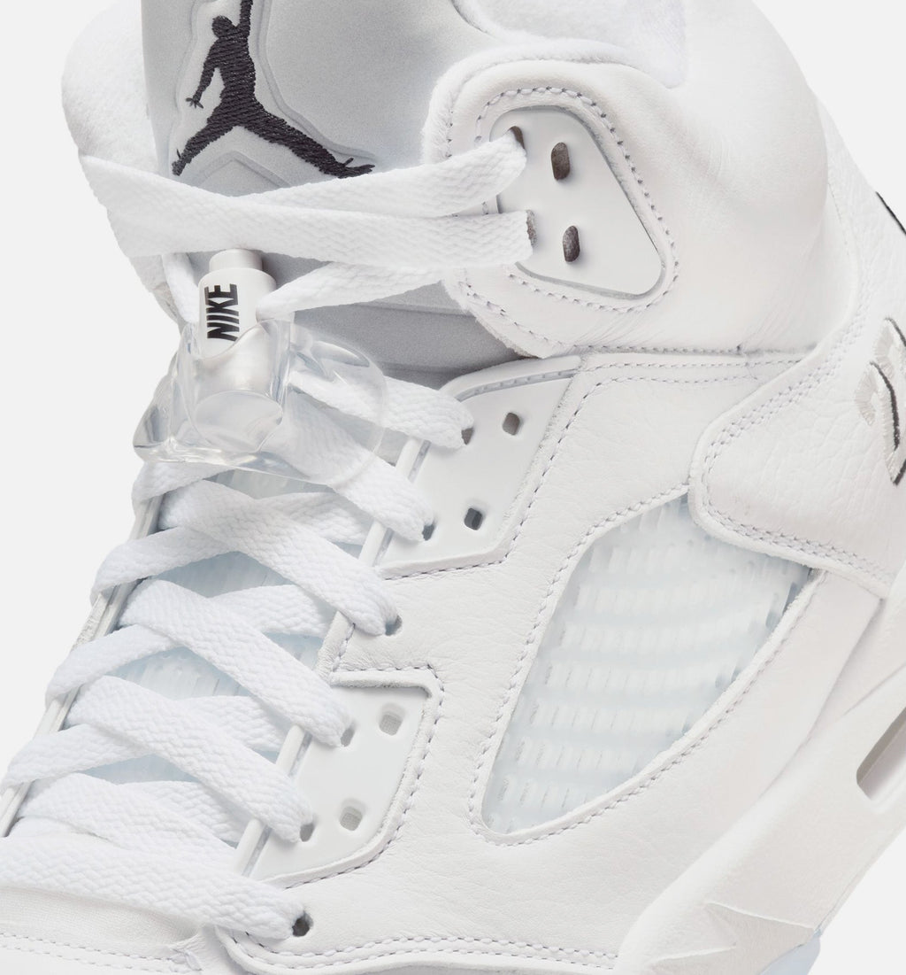 Air Jordan 5 Retro OG White Metallic 男款生活方式鞋 - White/Metallic Silver/Black