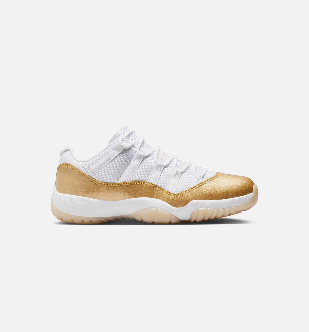 Air Jordan 11 Retro Low Women's Shoes - White/Metallic Gold/Team Gold