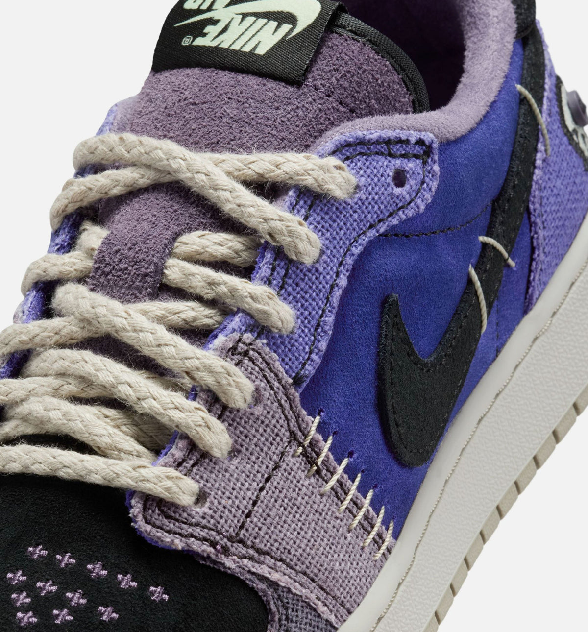 Air Jordan 1 Low OG Regency Purple Grade School 生活方式鞋 - Regency Purple/Vapor Green/Dark Raisin