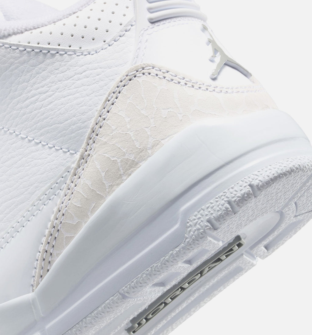Air Jordan 3 Retro White And Silver 学前児童生活方式鞋 - White/Metallic Silver