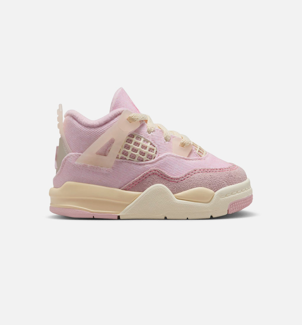 Air Jordan 4 Retro Pink Pearl And Iced Carmine 婴幼尺码生活方式鞋 - Iced Carmine/Coconut Milk/Anthracite/Muslin/Pinksicle