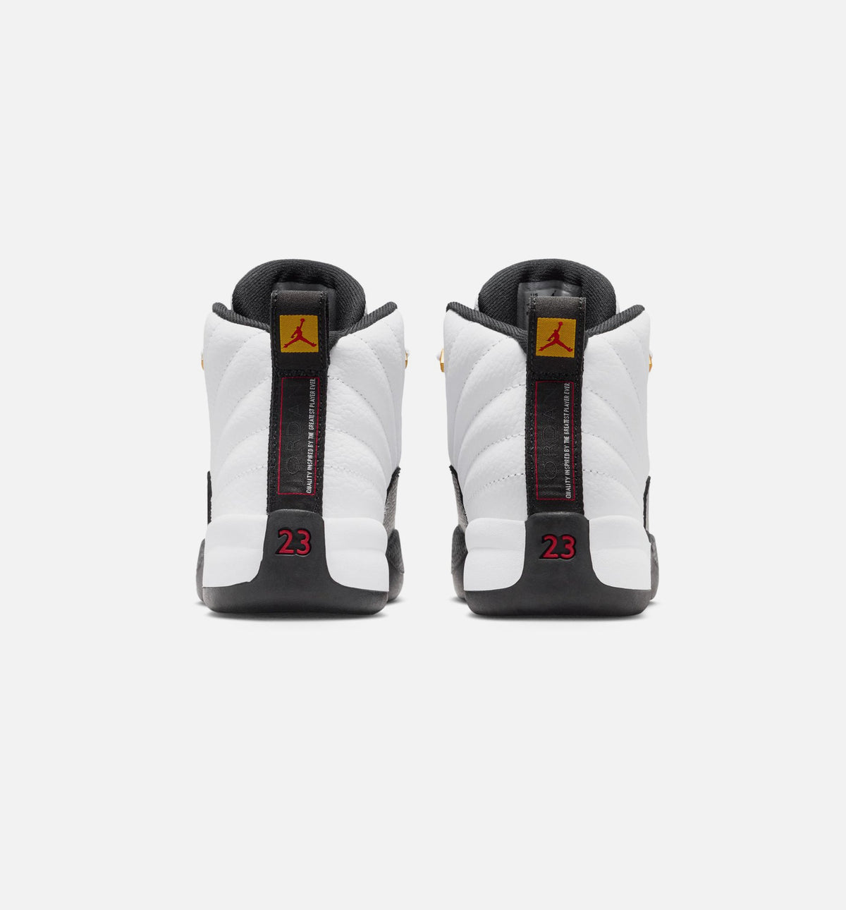 Air Jordan 12 Retro Taxi 学前児童生活方式鞋 - White/Black/Taxi
