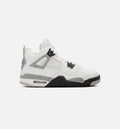 Air Jordan 4 Retro White Cement Grade School 生活方式鞋 - Summit White/Fire Red/Cement Grey/Black