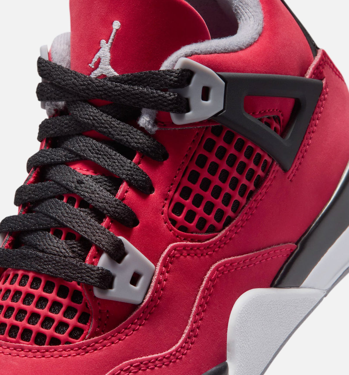 Air Jordan 4 Retro Toro Bravo 学前児童生活方式鞋 - Fire Red/White/Black/Cement Grey