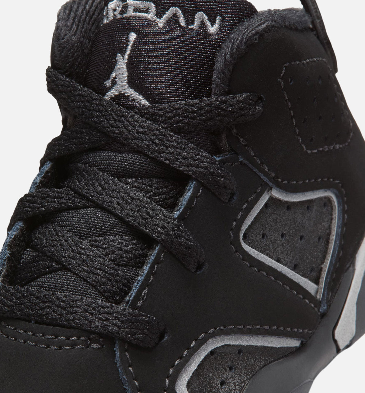 Air Jordan 6 Cap & Gown 婴幼尺码生活方式鞋 - Black/Reflective Silver/Black