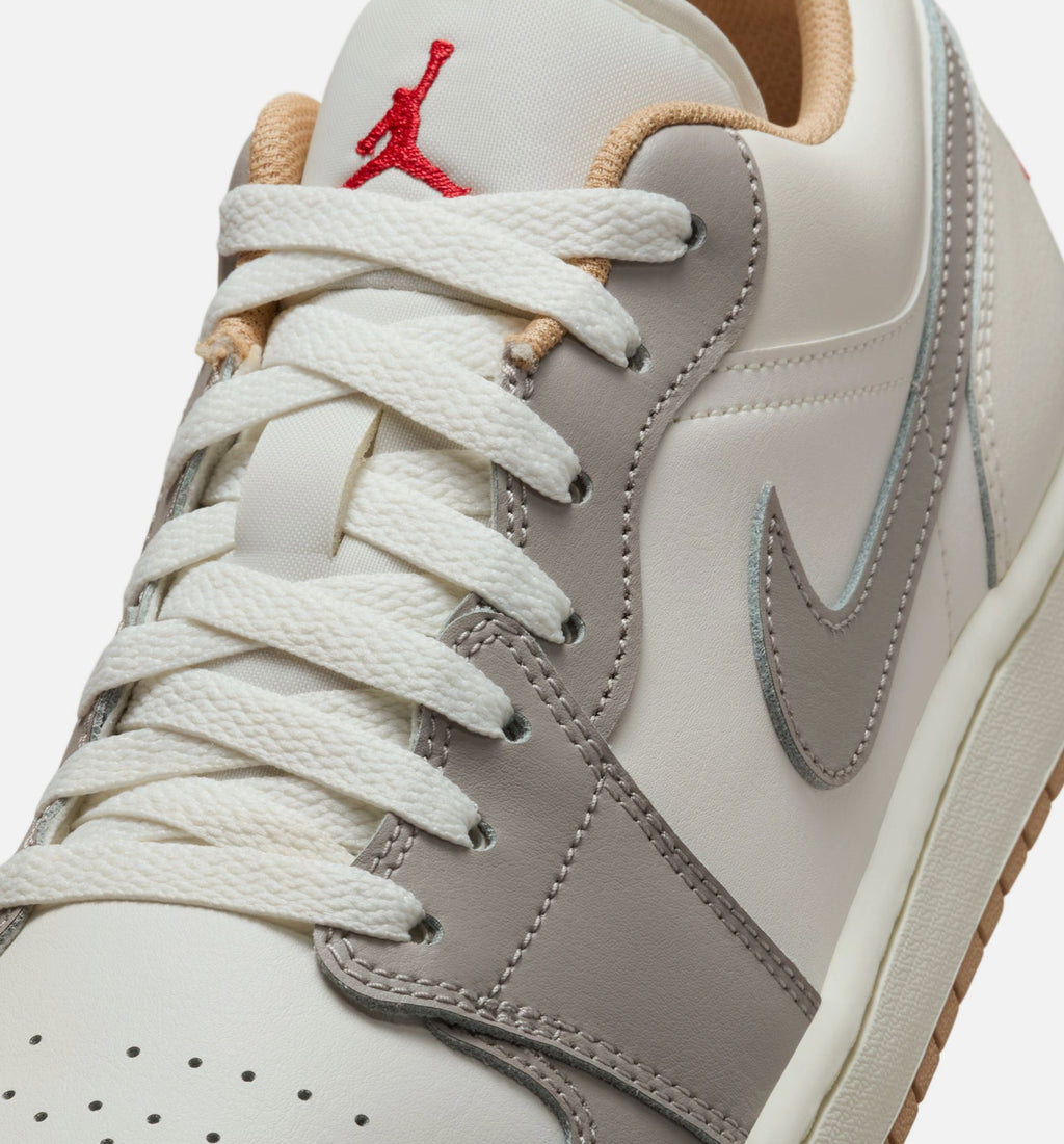 Air Jordan 1 Low 男款生活方式鞋 - Sail/Fire Red/College Grey/Hemp