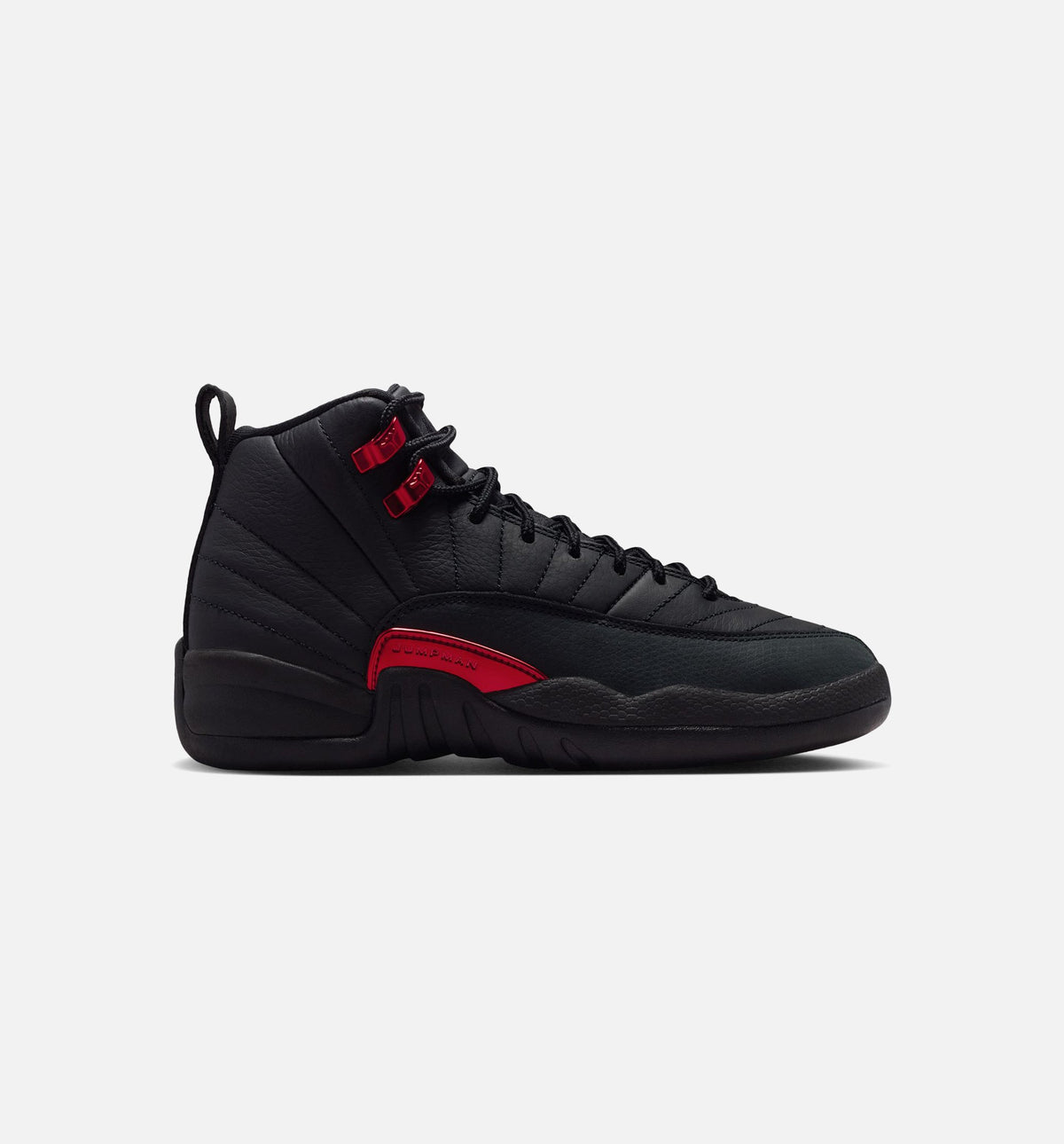 Air Jordan 12 Retro Bloodline Grade School 生活方式鞋 - Black/Varsity Red