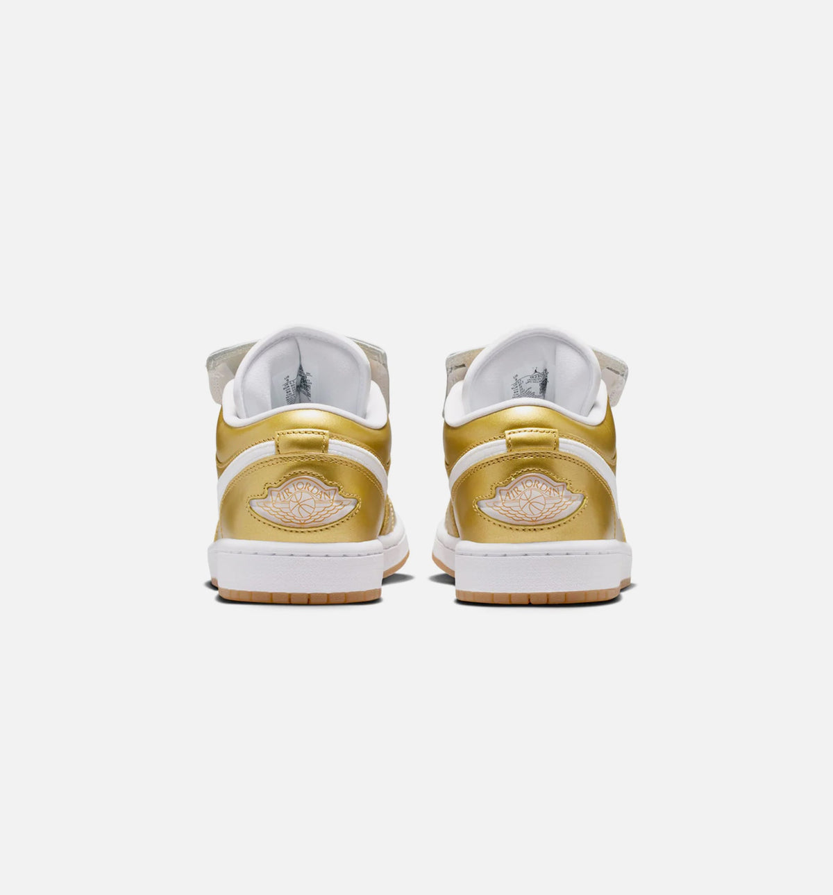 Air Jordan 1 Low Women's Lifestyle Shoes - Gold/White/Gum Yellow