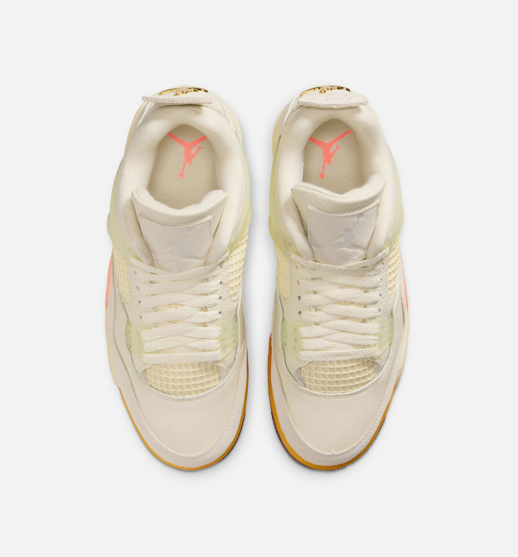 Air Jordan 4 Retro Birds of Paradise 女款生活方式鞋 - Coconut Milk/Metallic Gold/Bright Mango/Sundial/Black
