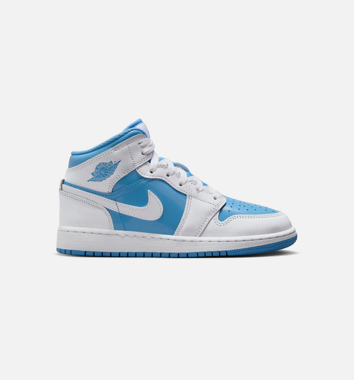Air Jordan 1 Mid Legend Blue Grade School 生活方式鞋 - White/Legend Blue