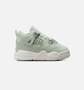 Air Jordan 4 Retro Abundance 婴幼尺码生活方式鞋 - Seafoam/Sail/Metallic Silver