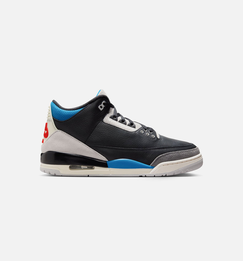 Air Jordan 3 Retro OG Rare Air 男款生活方式鞋 - Black/Chile Red/Neutral Grey