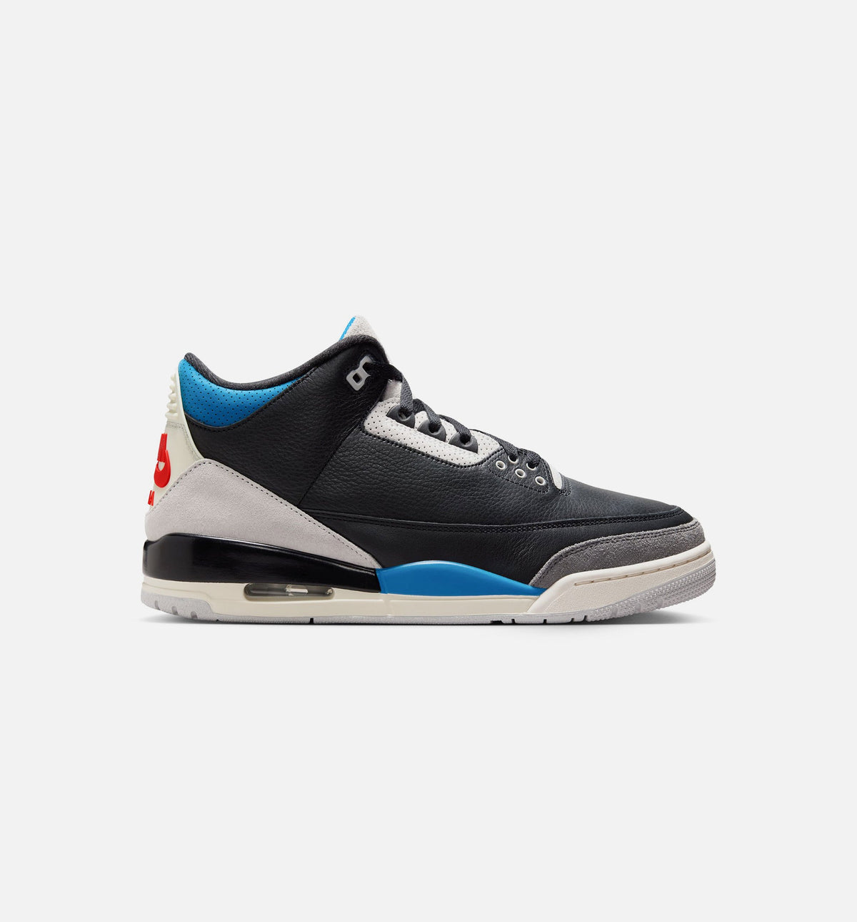 Air Jordan 3 Retro OG Rare Air 男款生活方式鞋 - Black/Chile Red/Neutral Grey