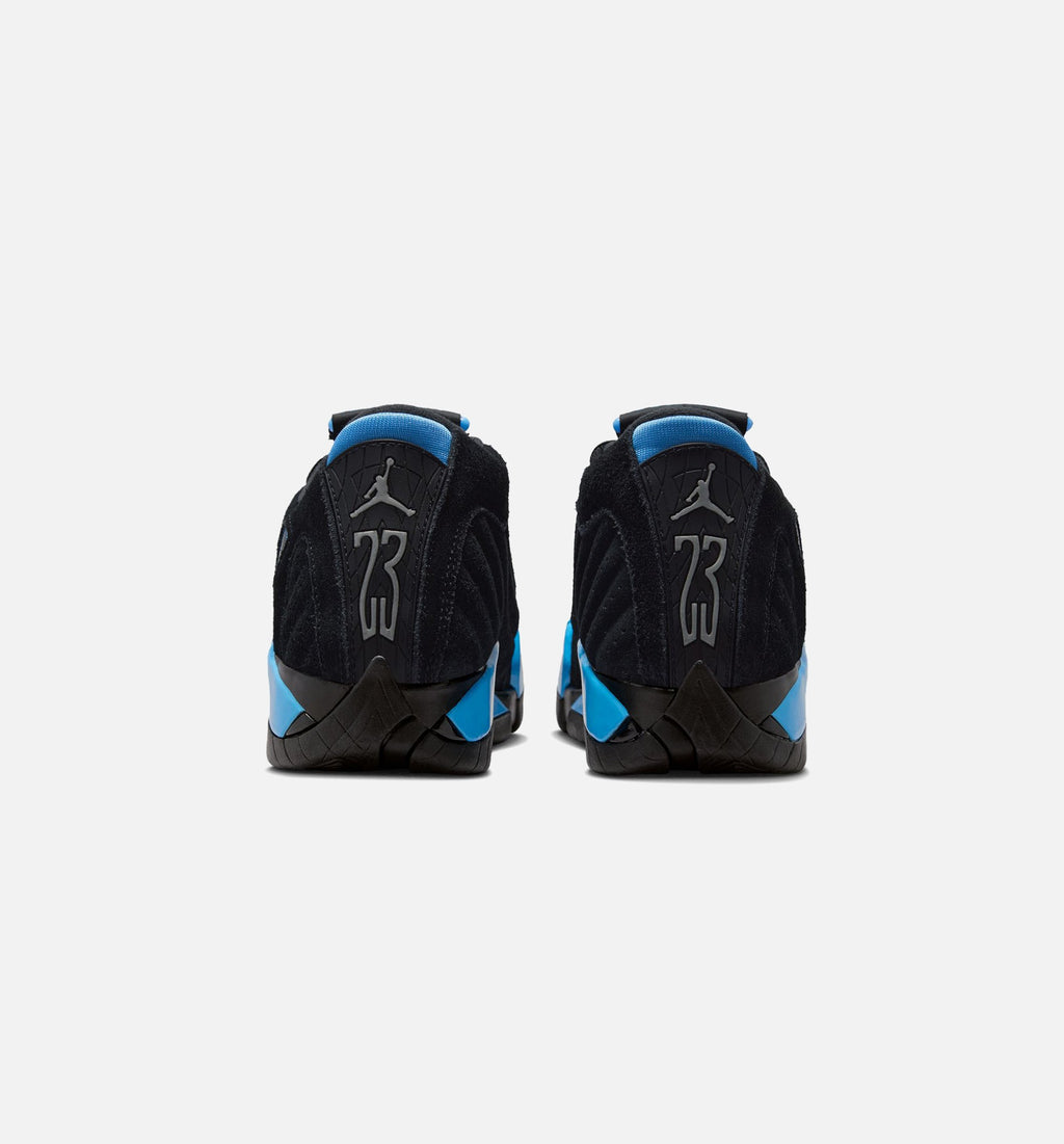 Air Jordan 14 Retro Black University Blue Grade School 生活方式鞋 - Black/White/University Blue
