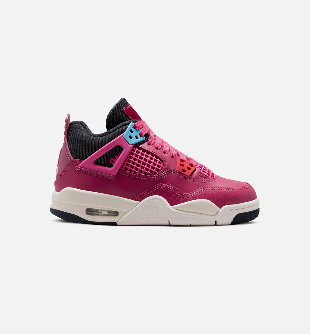 Air Jordan 4 Retro She's A Star Grade School 生活方式鞋 - Sweet Beet/Desert Pink/Off Noir/Chalk
