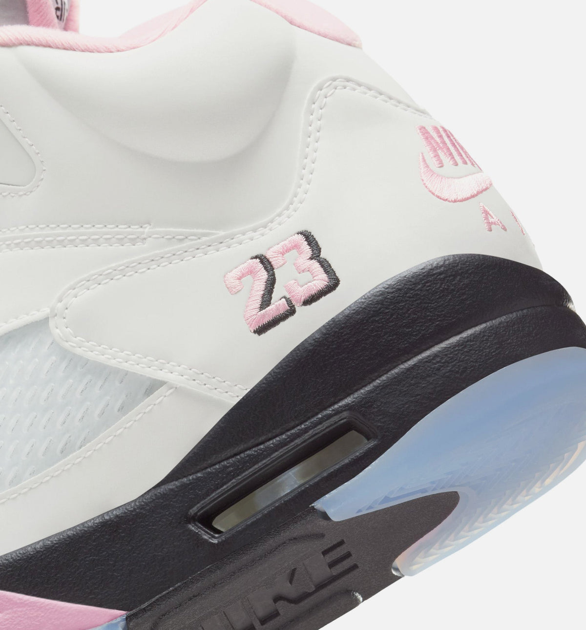 Air Jordan 5 Retro Medium Soft Pink 男款生活方式鞋 - White/Soft Pink/Black