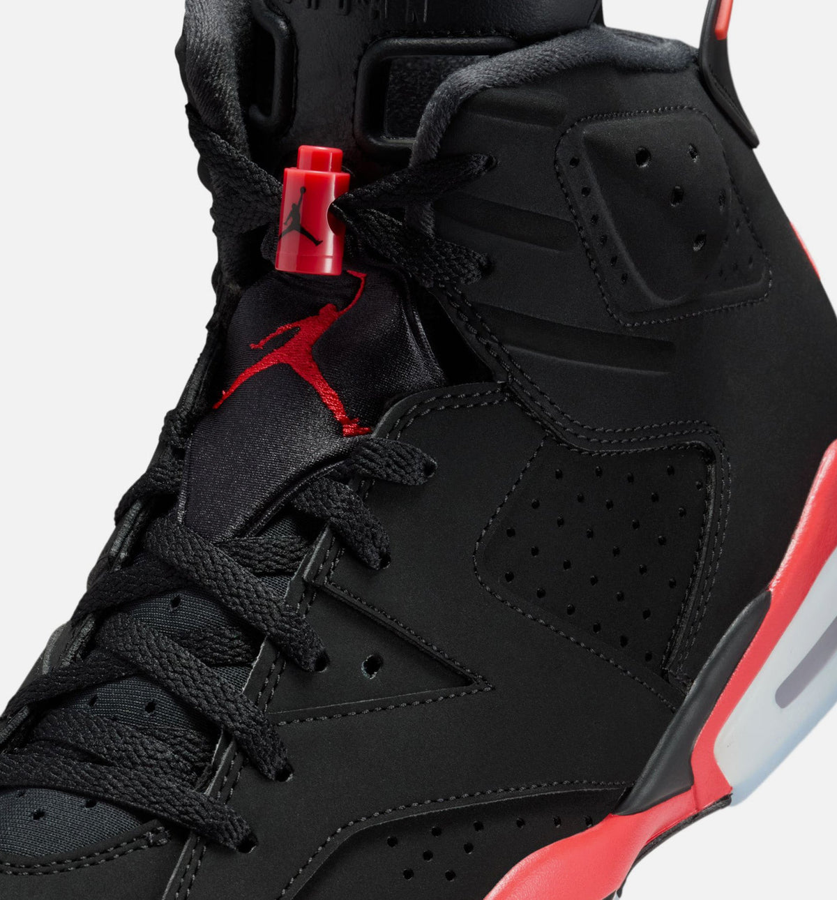 Air Jordan 6 Retro Infrared Salesman 男款生活方式鞋 - Black/Light Crimson