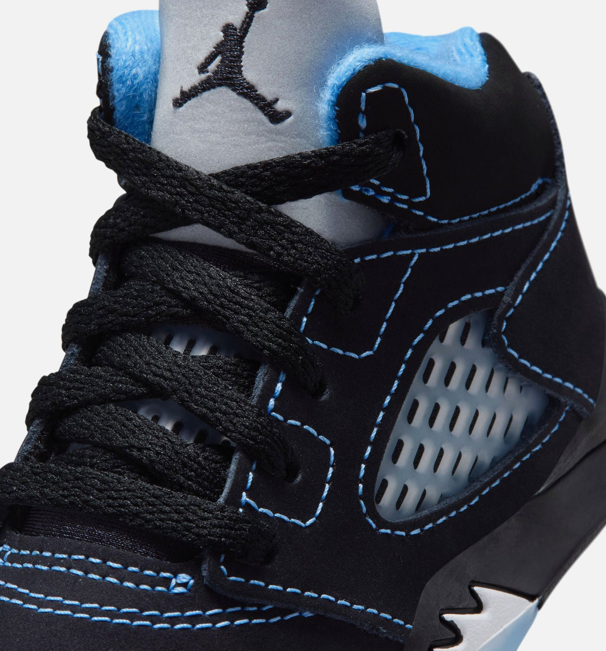 Air Jordan 5 Retro Black Carolina 婴幼尺码生活方式鞋 - Black/University Blue/White
