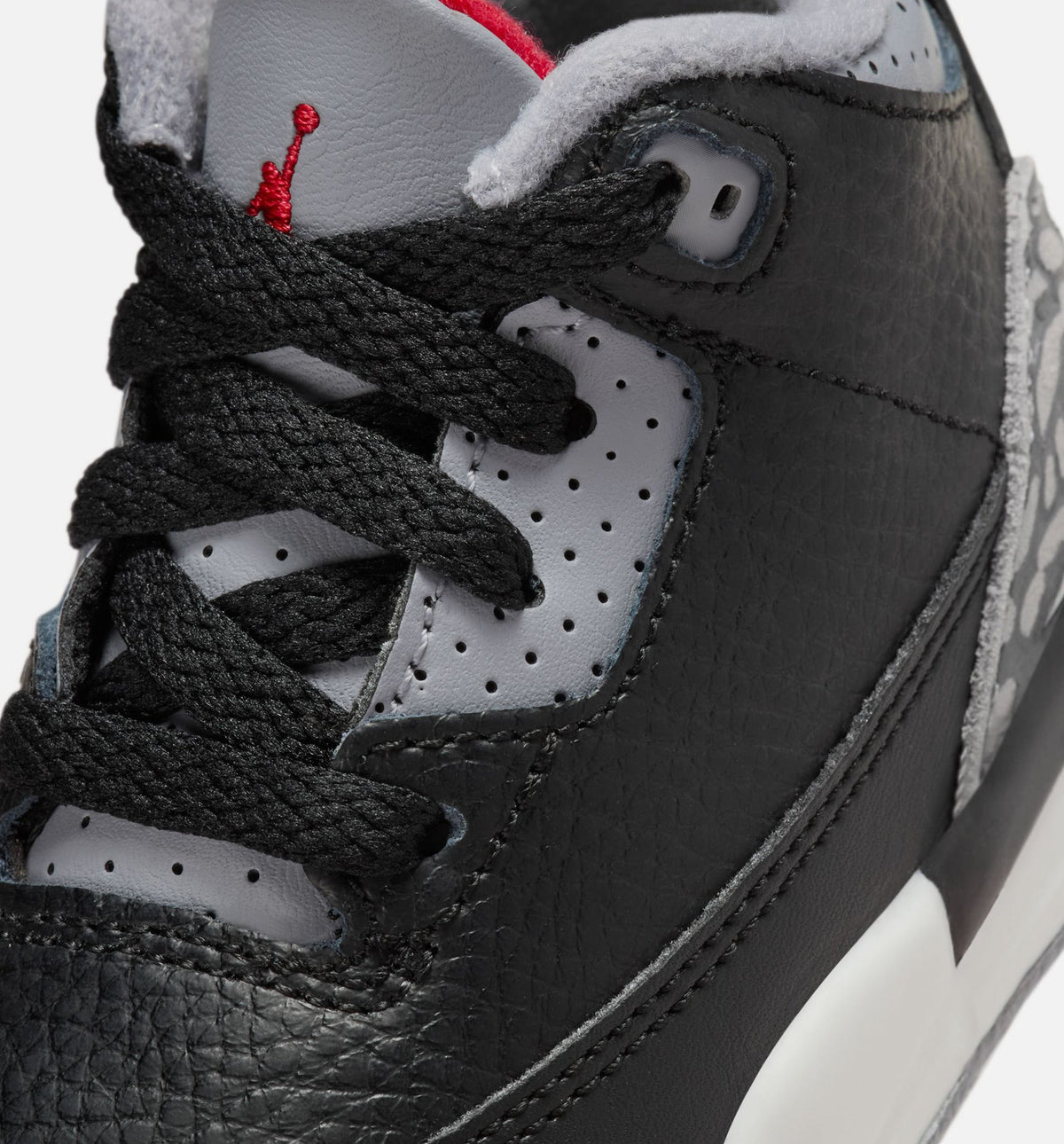Air Jordan 3 Retro Black Cement 婴幼尺码生活方式鞋 - Black/Fire Red/Cement Grey/Summit White