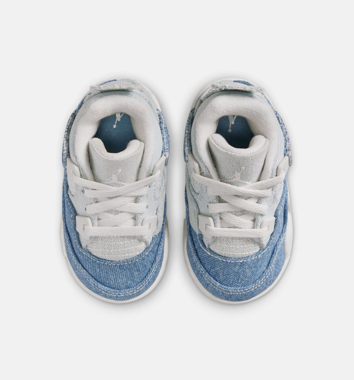 Air Jordan 4 Retro Worn Blue 婴幼尺码生活方式鞋 - Sail/Worn Blue/Metallic Gold