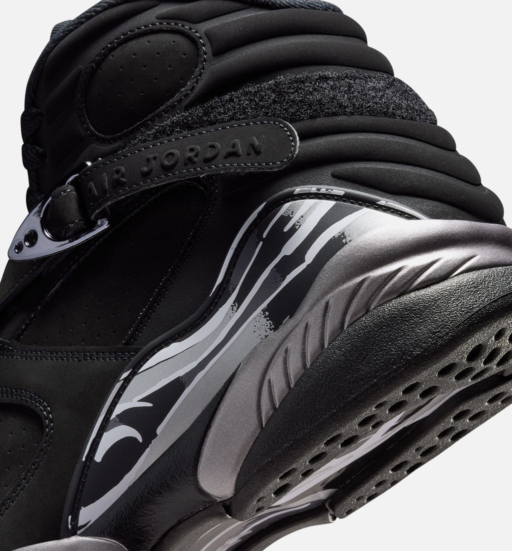 Air Jordan 8 Retro Chrome Black And Light Graphite 男款生活方式鞋 - Black/White/Light Graphite