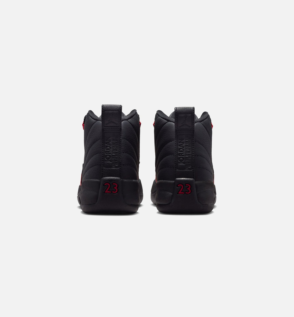 Air Jordan 12 Retro Bloodline Grade School 生活方式鞋 - Black/Varsity Red