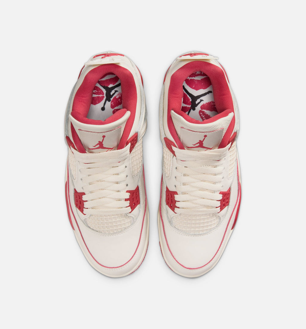 Air Jordan 4 Retro Valentines Day 女款生活方式鞋 - Pale Ivory/Sierra Red/Tough Red
