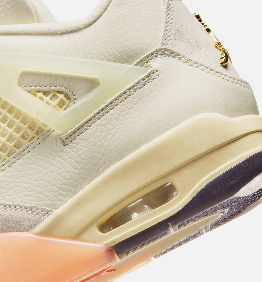 Air Jordan 4 Retro Birds of Paradise 女款生活方式鞋 - Coconut Milk/Metallic Gold/Bright Mango/Sundial/Black