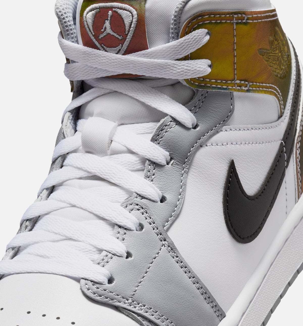 Air Jordan 1 Mid SE 男款生活方式鞋 - Black/White/Wolf Grey