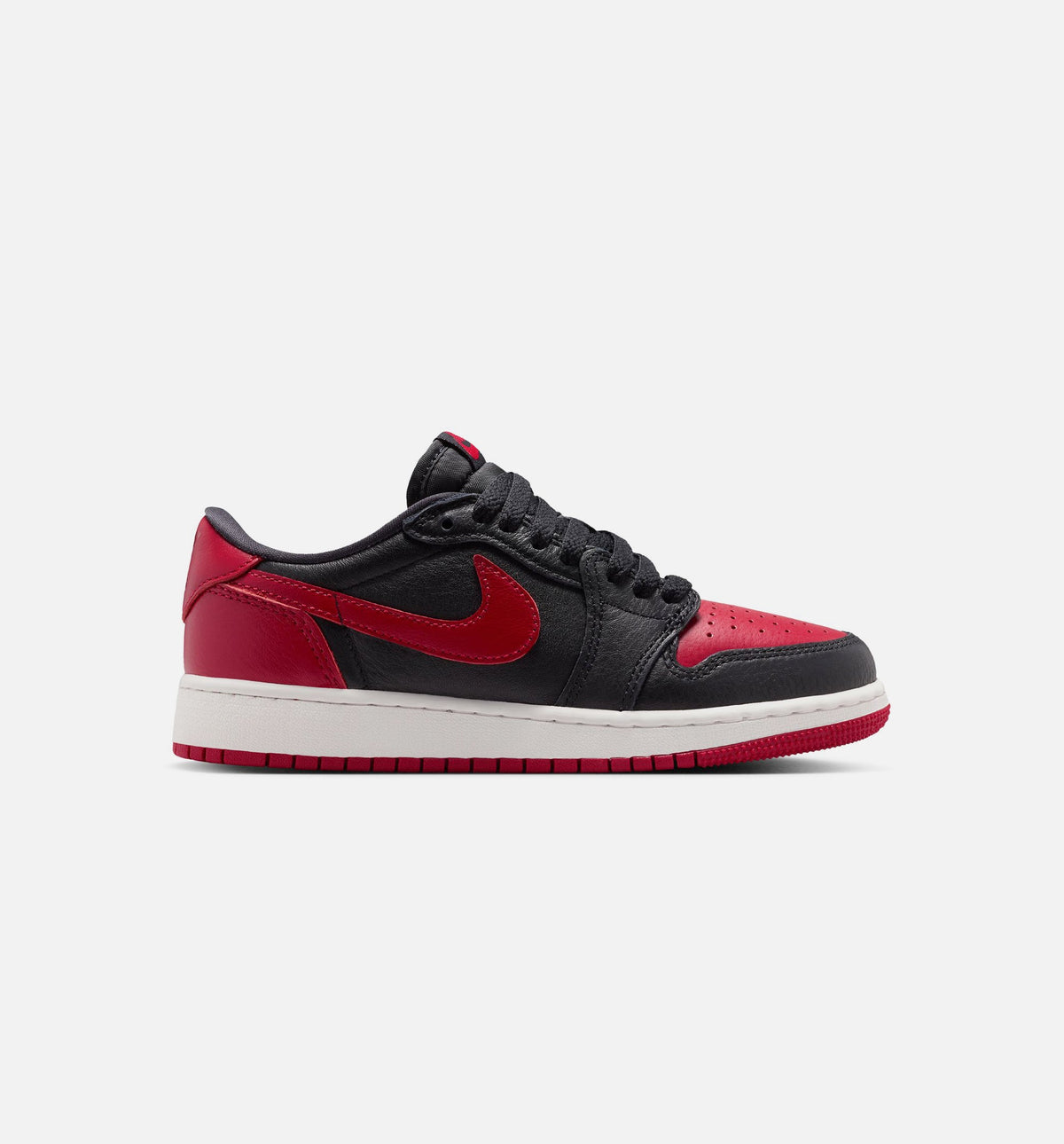 Air Jordan 1 Retro Low OG Banned Grade School 生活方式鞋 - Black/Varsity Red/Summit White