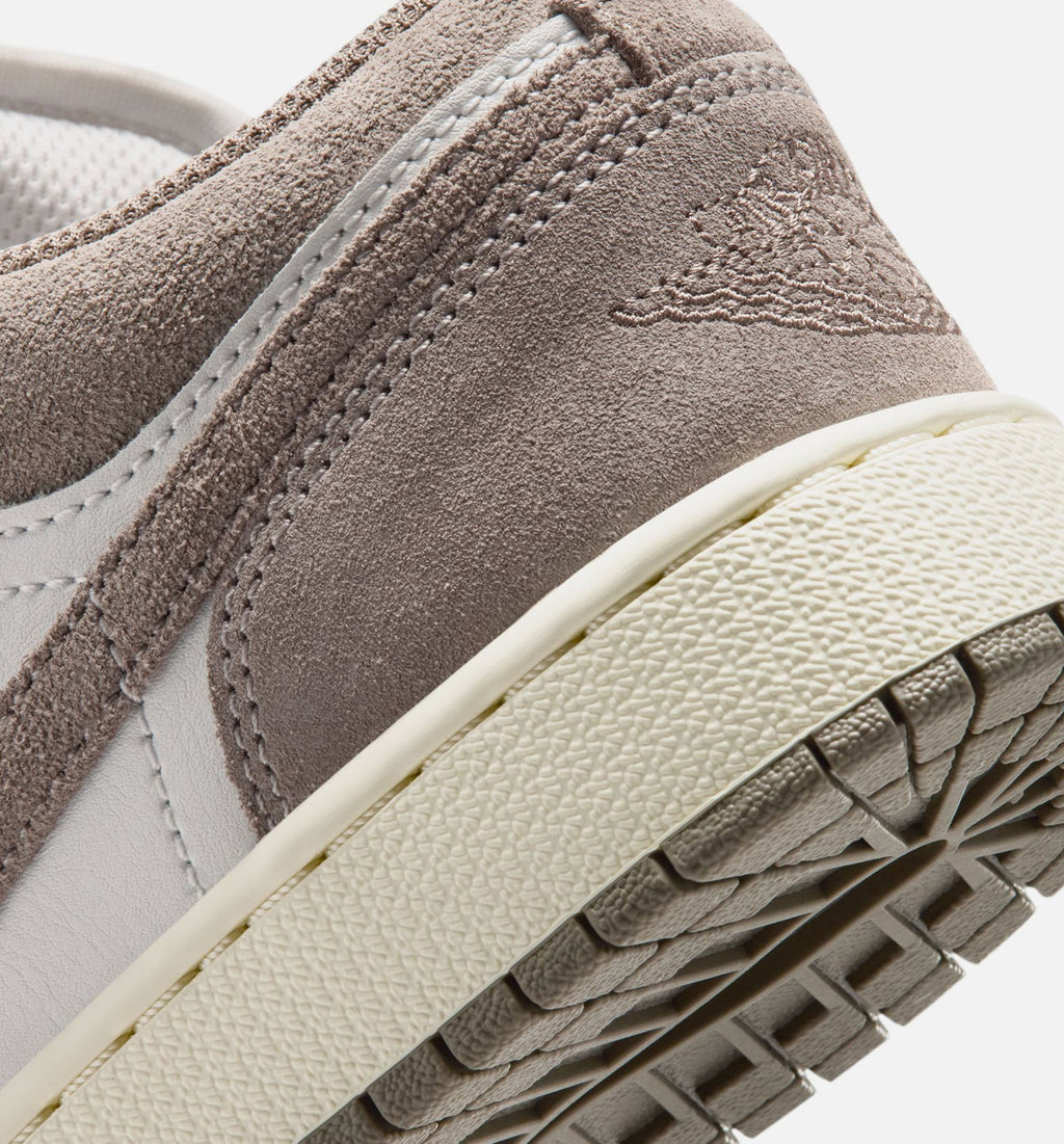 Air Jordan 1 Low Grade School 生活方式鞋 - Olive Grey/Enigma Stone/Summit White
