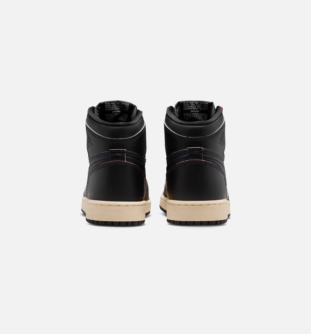 Air Jordan 1 Retro High OG Black and Muslin Grade School 生活方式鞋 - Black/Muslin