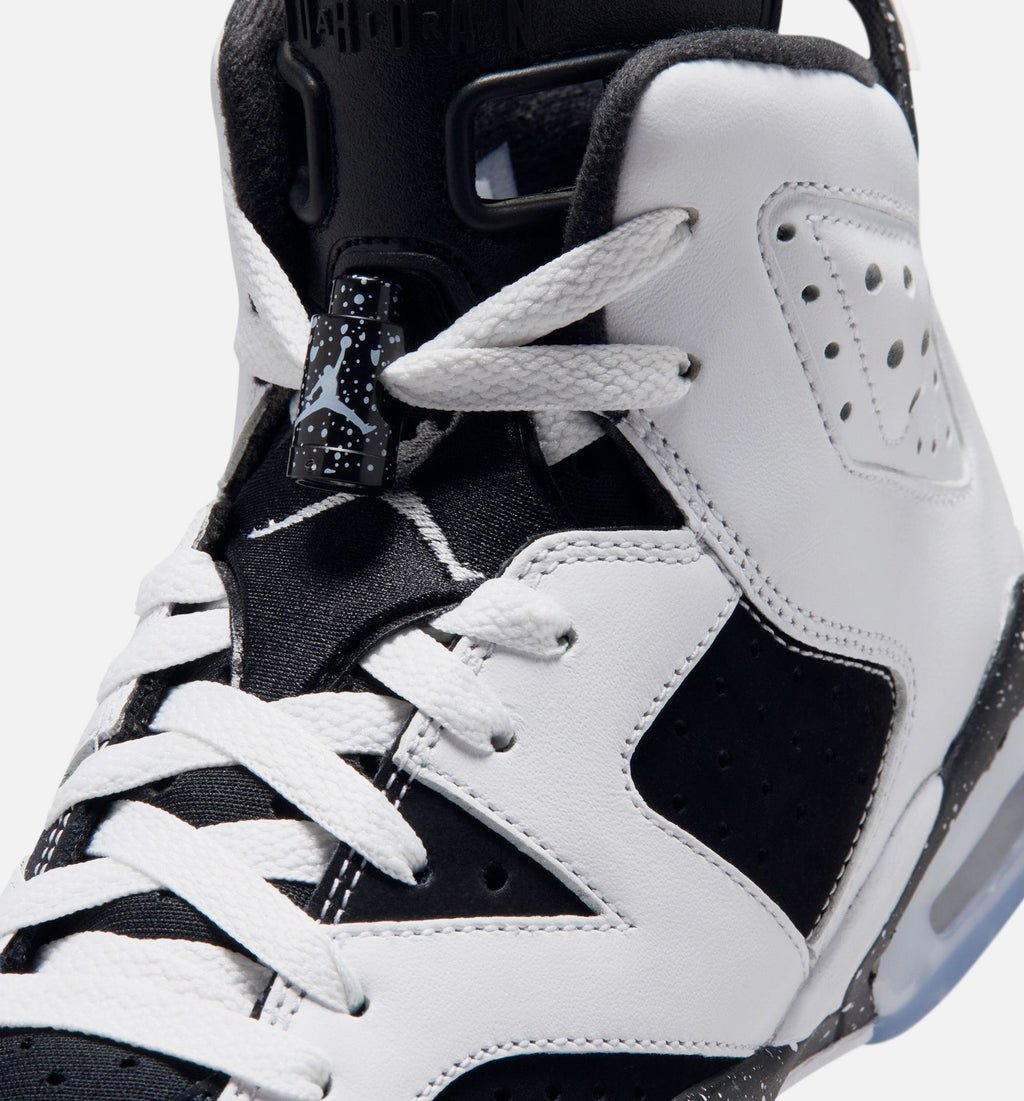 Air Jordan 6 Retro Black And White Grade School 生活方式鞋 - Black/White