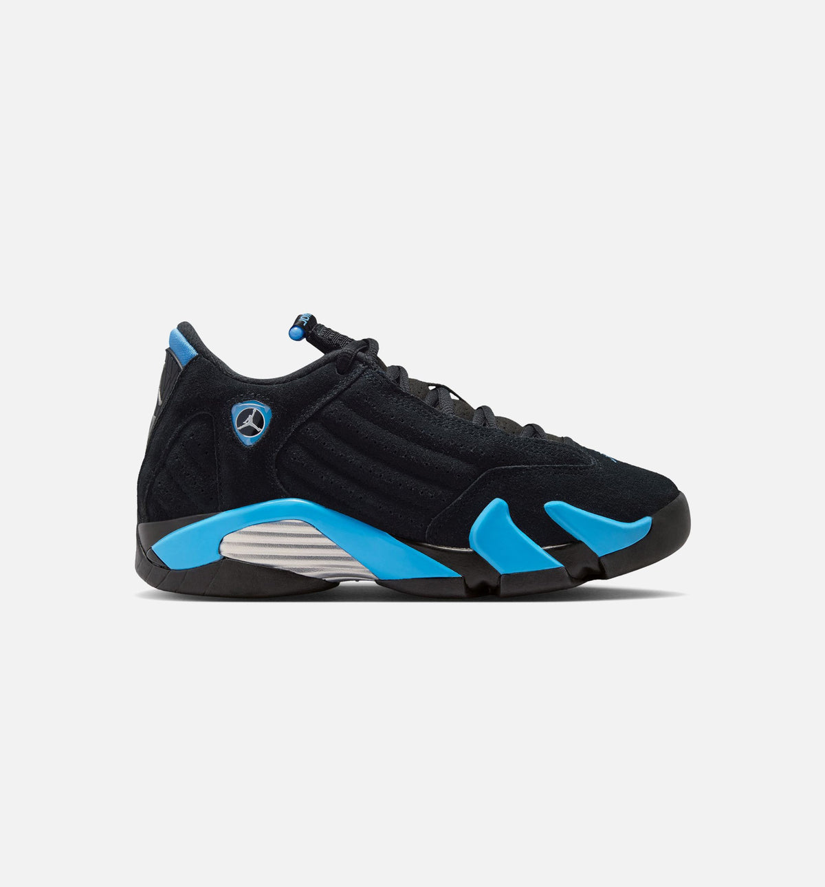 Air Jordan 14 Retro Black University Blue Grade School 生活方式鞋 - Black/White/University Blue