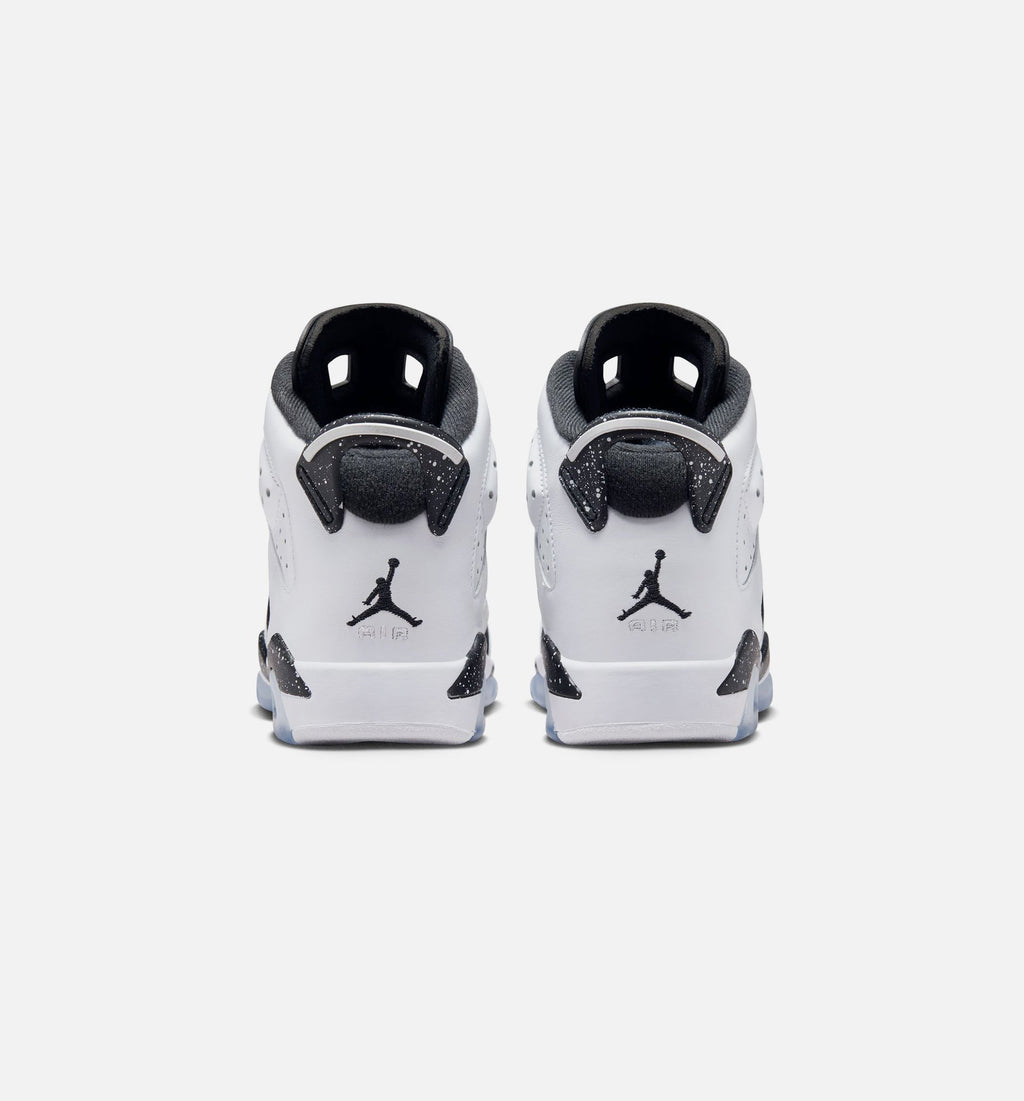 Air Jordan 6 Retro Black And White Grade School 生活方式鞋 - Black/White