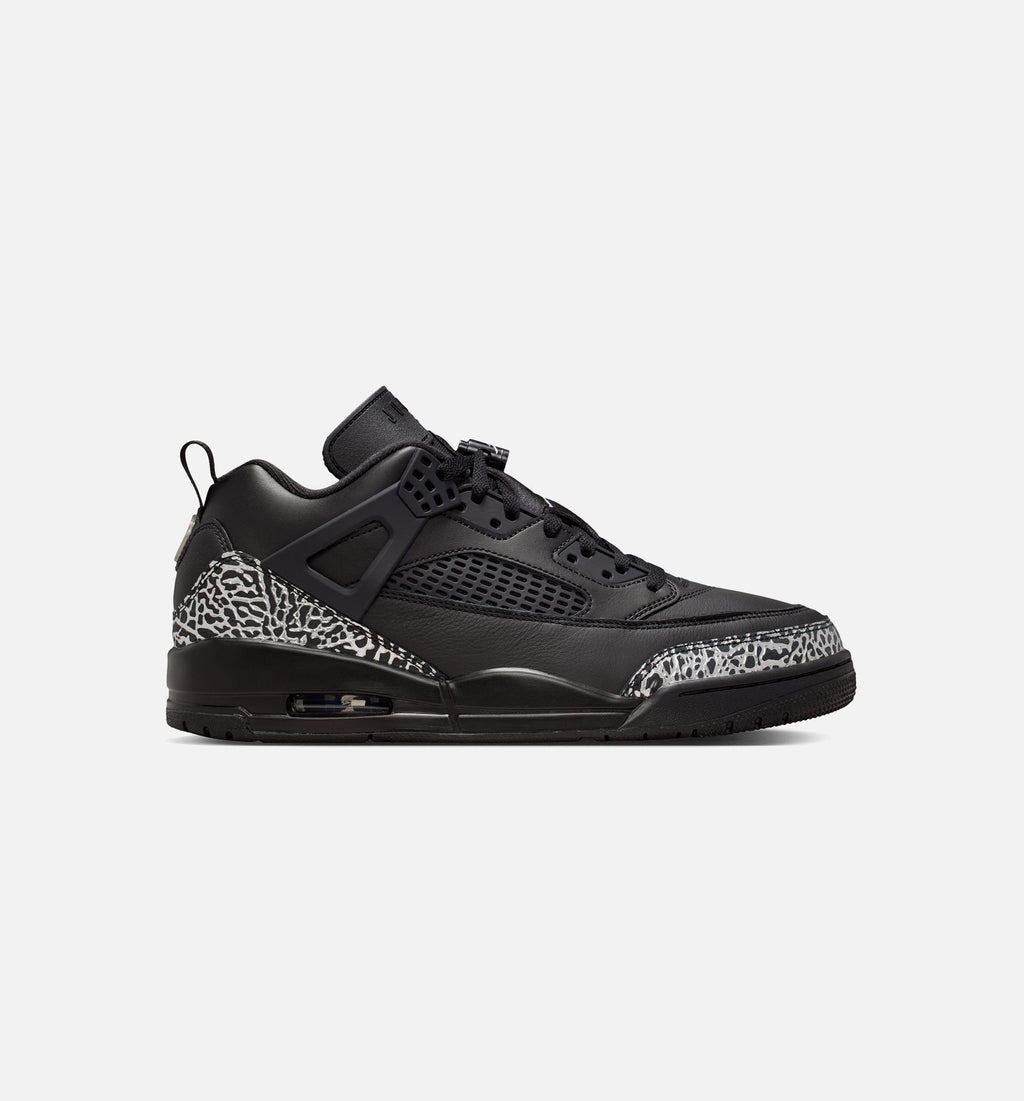 Spizike Low 男款篮球鞋 - Black/Black/Metallic Silver