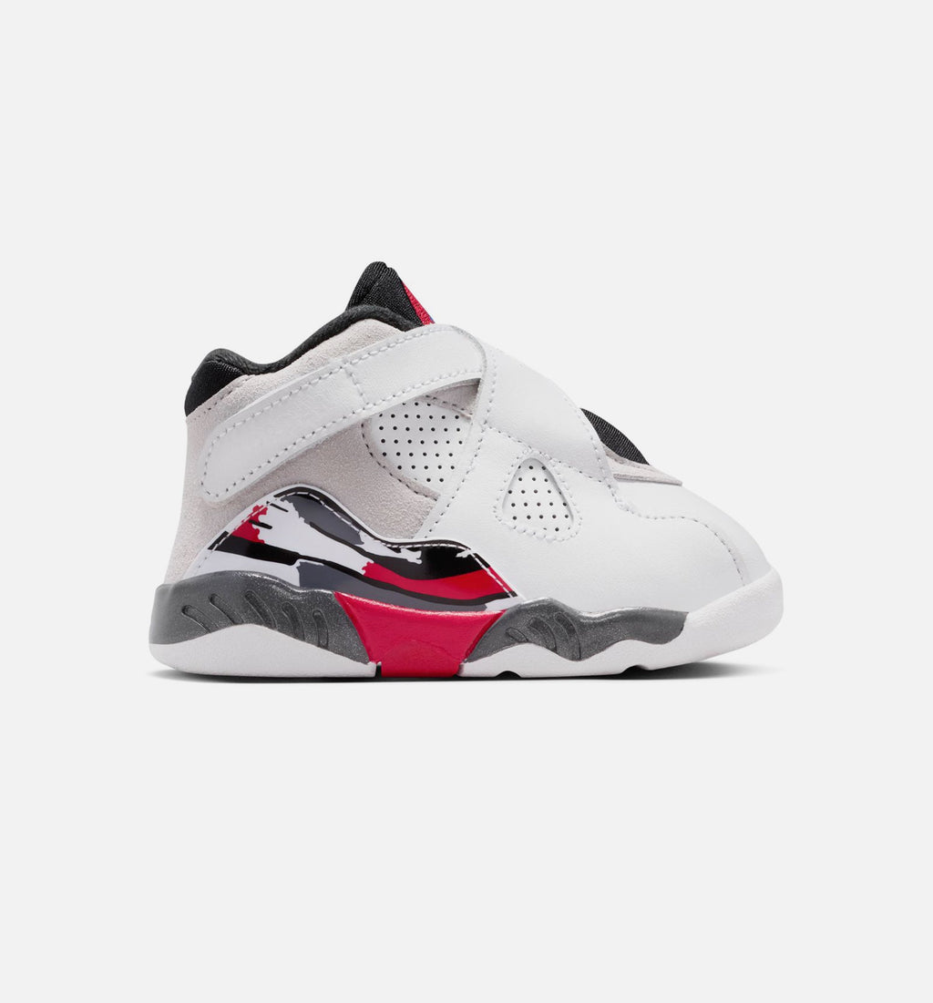 Air Jordan 8 Retro White And True Red 婴幼尺码生活方式鞋 - White/Black/True Red
