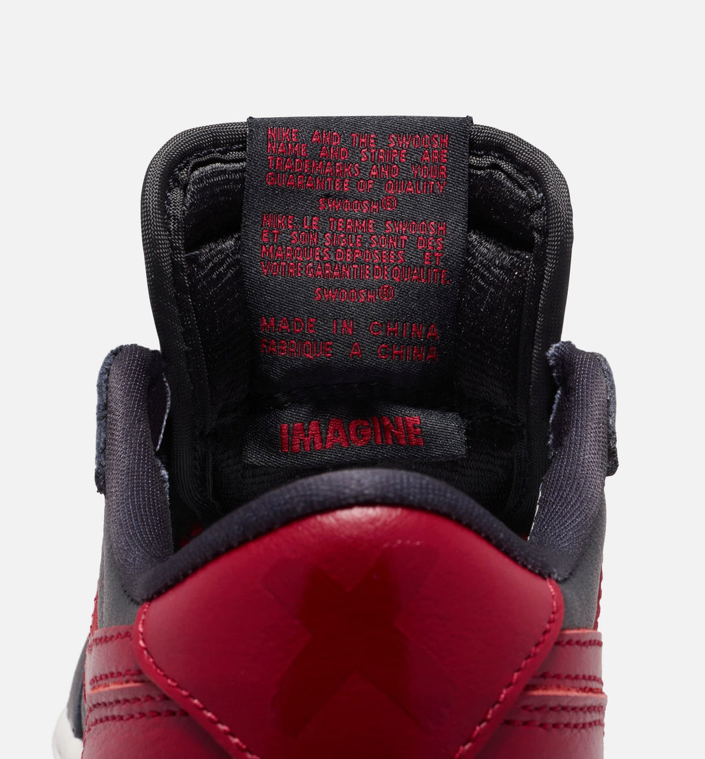 Air Jordan 1 Retro Low OG Banned Grade School 生活方式鞋 - Black/Varsity Red/Summit White