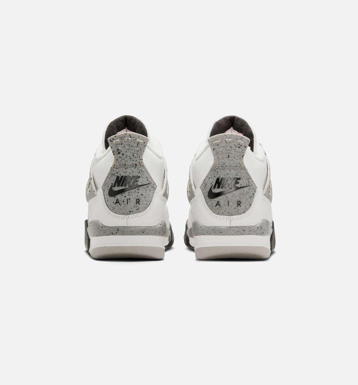 Air Jordan 4 Retro White Cement Grade School 生活方式鞋 - Summit White/Fire Red/Cement Grey/Black