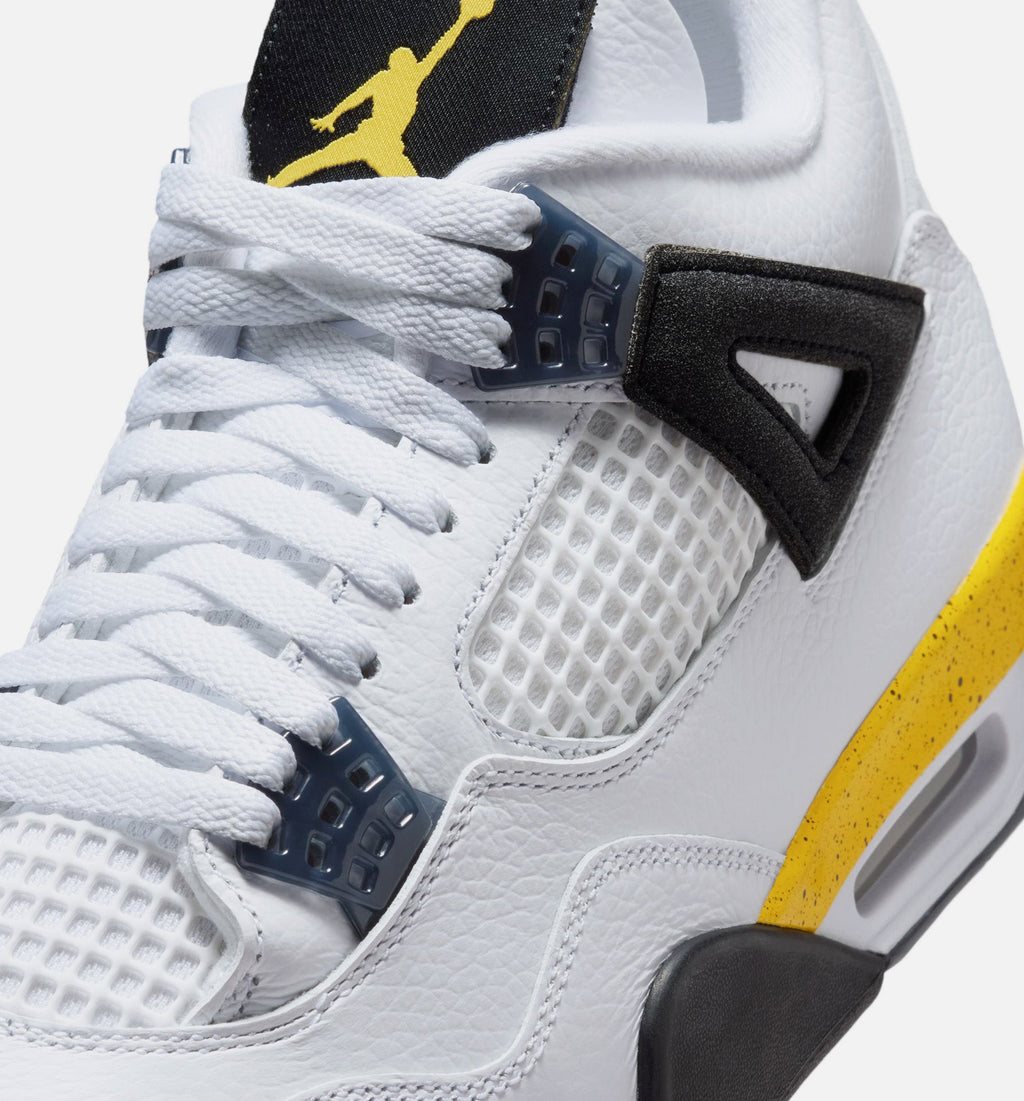 Air Jordan 4 Retro Rare Air Tour Yellow 男款生活方式鞋 - White/Dark Blue Grey/Black/Tour Yellow