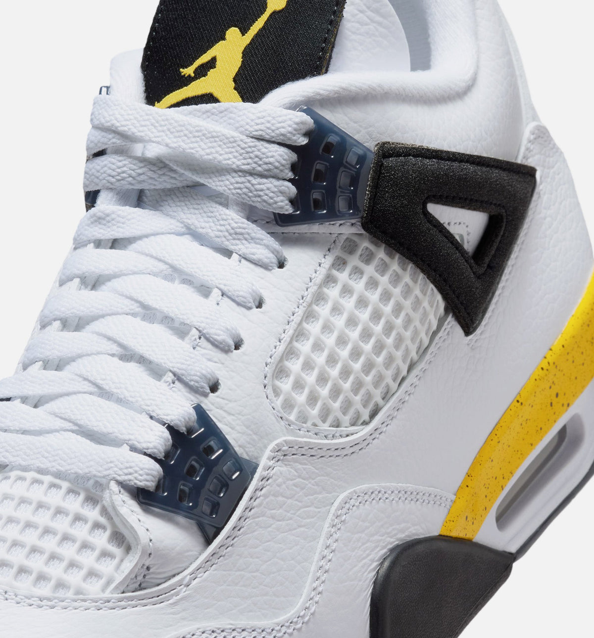 Air Jordan 4 Retro Rare Air Tour Yellow 男款生活方式鞋 - White/Dark Blue Grey/Black/Tour Yellow