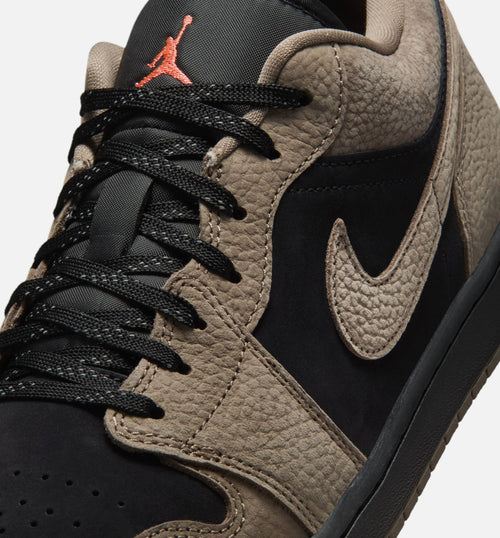 Air Jordan 1 Low SE 男款生活方式鞋 - Black/Olive Grey/Light Wild Mango