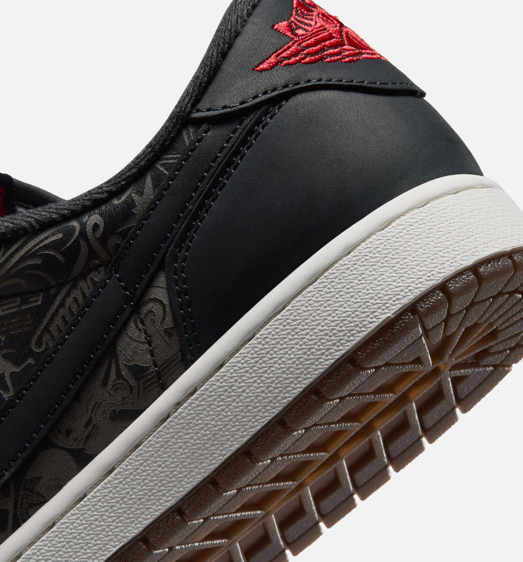 Air Jordan 1 Retro Low OG Laser Black And Varsity Red 男款生活方式鞋 - Black/Varsity Red/Summit White