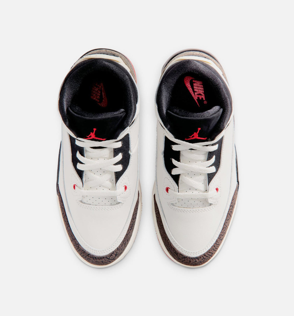 Air Jordan 3 Retro Preschool Lifestyle Shoes - Sail/Black/University Red/Pale Ivory