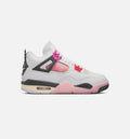 Air Jordan 4 Retro Comic Grade School 生活方式鞋 - Off White/Fire Pink/Anthracite