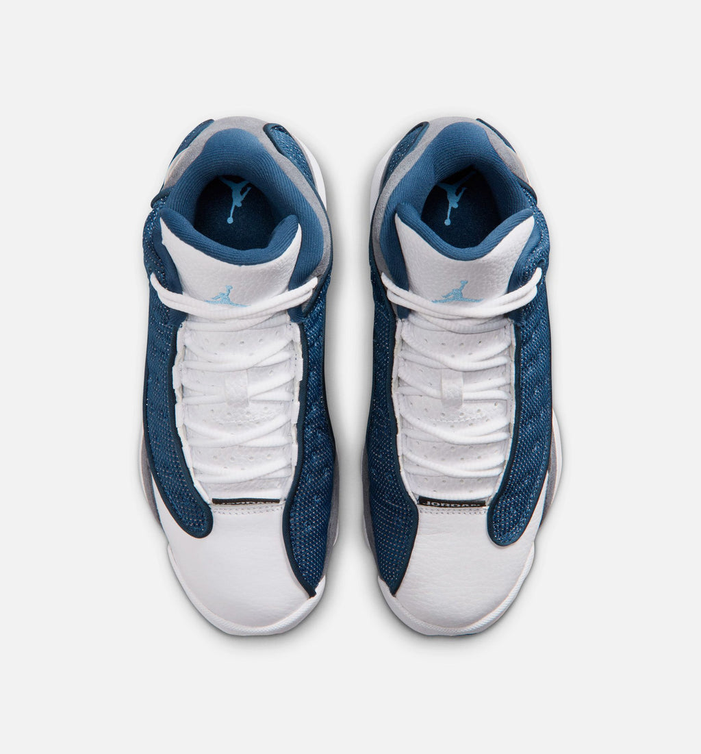 Air Jordan 13 Retro Navy And Flint Grey Grade School 生活方式鞋 - Navy/University Blue/Flint Grey/White