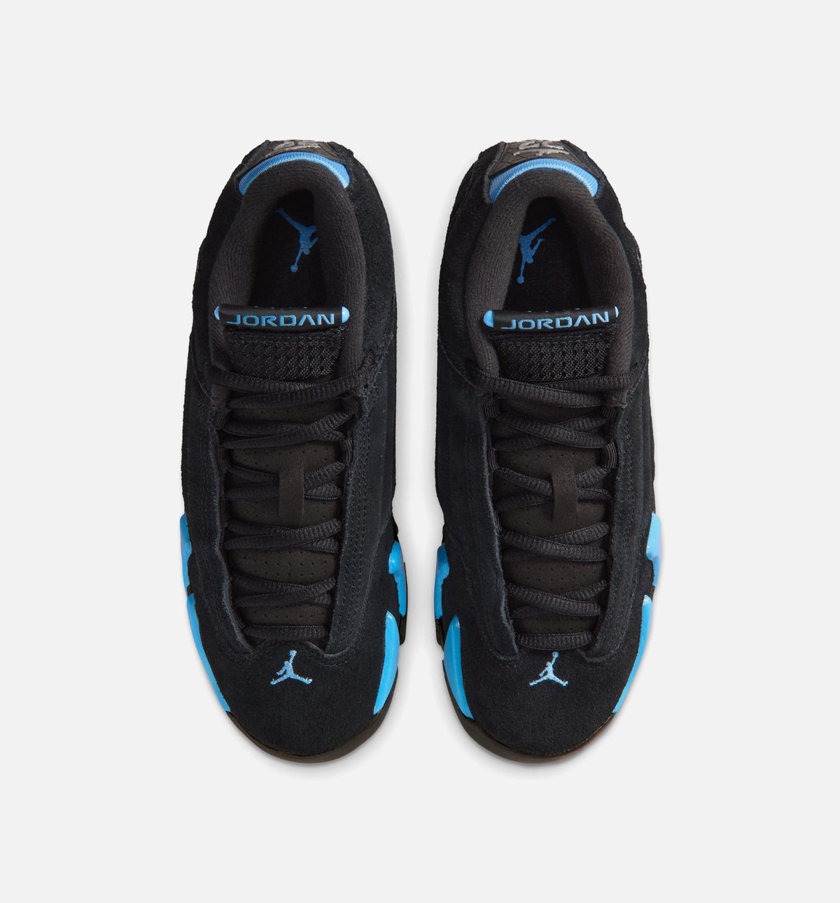 Air Jordan 14 Retro Black University Blue Grade School 生活方式鞋 - Black/White/University Blue