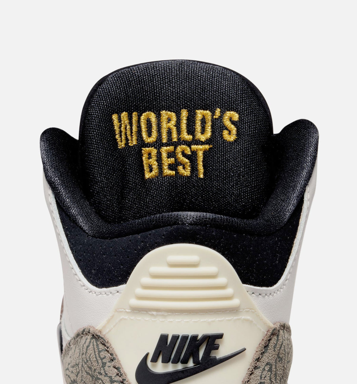 Air Jordan 3 Retro Preschool Lifestyle Shoes - Sail/Black/University Red/Pale Ivory