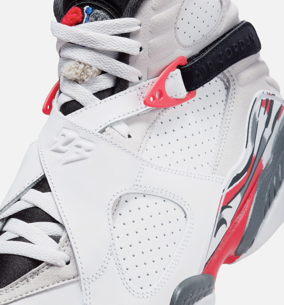 Air Jordan 8 Retro White And True Red 男款生活方式鞋 - White/Black/True Red