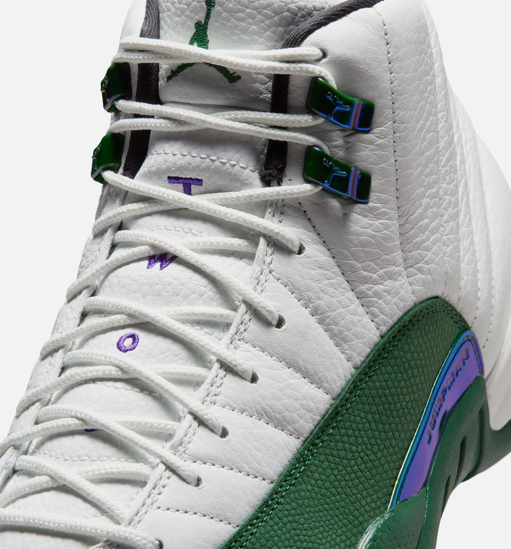 Air Jordan 12 Retro Idols Become Rivals Men's Lifestyle Shoes - Summit White/Gorge Green/Fierce Purple